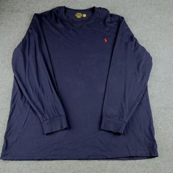 Polo Ralph Lauren Other - Polo Ralph‎ Lauren Shirt Mens 2XLT Tall Blue Long Sleeve Cotton Tee Pony Logo